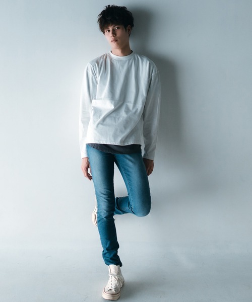 ARCADE(アーケード)の「360 サンロクマル 【アンサンブル 2枚セット】 ルーズカットソー×ノースリーブ(Tシャツ/カットソー・メンズ・ブルー/ブラック/オリーブ/ホワイト/ホワイト系その他/グレー系その他・M/L)」の13枚目の写真