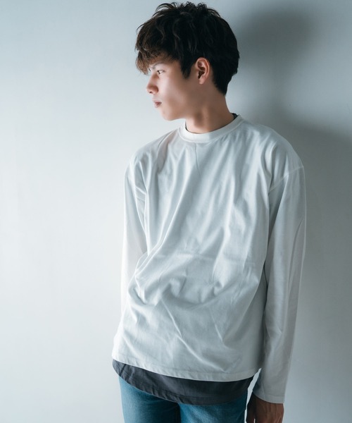 ARCADE(アーケード)の「360 サンロクマル 【アンサンブル 2枚セット】 ルーズカットソー×ノースリーブ(Tシャツ/カットソー・メンズ・ブルー/ブラック/オリーブ/ホワイト/ホワイト系その他/グレー系その他・M/L)」の14枚目の写真