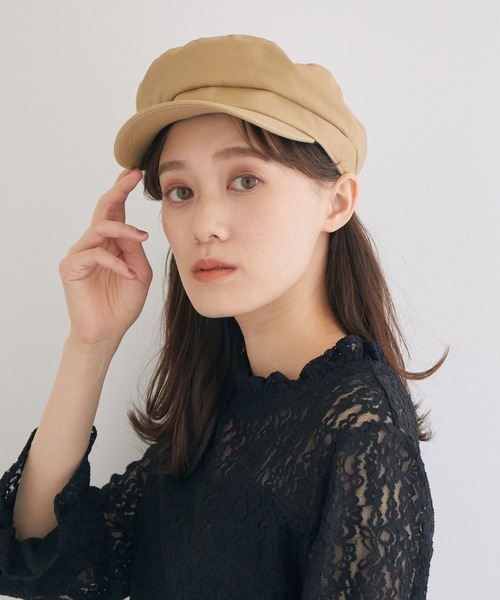 VIS(ビス)の「ツイルマリンキャスケット(キャスケット・レディース・ブラック/ベージュ・FREE)」の1枚目の写真