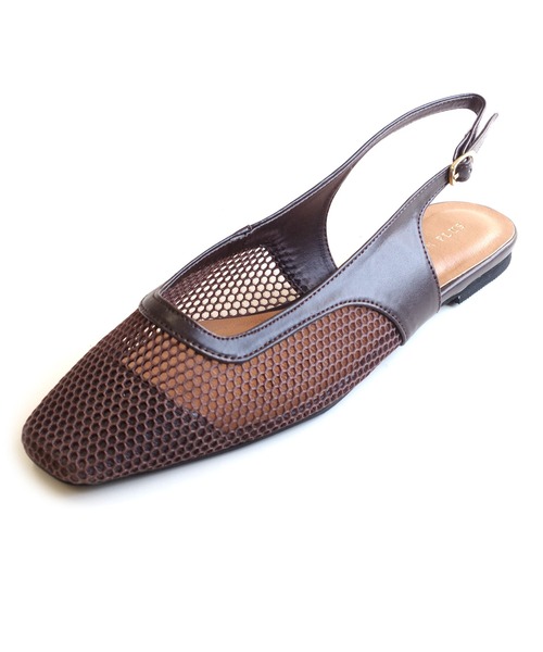 AmiAmi（アミアミ）の「スクエアトゥフィッシュネットミュール（パンプス・レディース・ホワイト/ブラック/ベージュ/ブラウン・LL/S/M/L）」の20枚目の写真