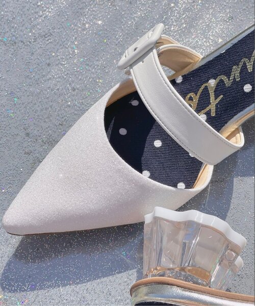 En Punto（エンプント）の「売切終了★【ラス１】クリア変形ミュール（パンプス・レディース・ダークウッド/ネイビー系6/ホワイト系9・S/M/L/LL）」の14枚目の写真