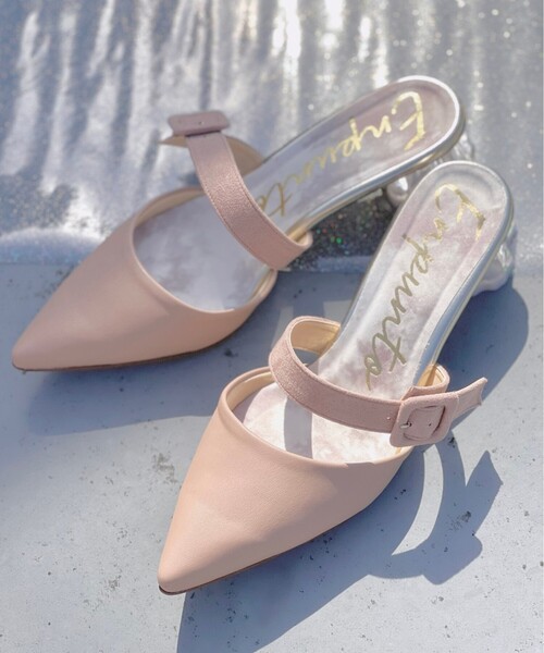 En Punto（エンプント）の「売切終了★【ラス１】クリア変形ミュール（パンプス・レディース・ダークウッド/ネイビー系6/ホワイト系9・S/M/L/LL）」の12枚目の写真