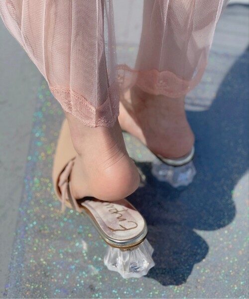 En Punto（エンプント）の「売切終了★【ラス１】クリア変形ミュール（パンプス・レディース・ダークウッド/ネイビー系6/ホワイト系9・S/M/L/LL）」の18枚目の写真