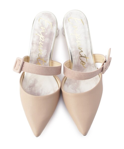 En Punto（エンプント）の「売切終了★【ラス１】クリア変形ミュール（パンプス・レディース・ダークウッド/ネイビー系6/ホワイト系9・S/M/L/LL）」の13枚目の写真