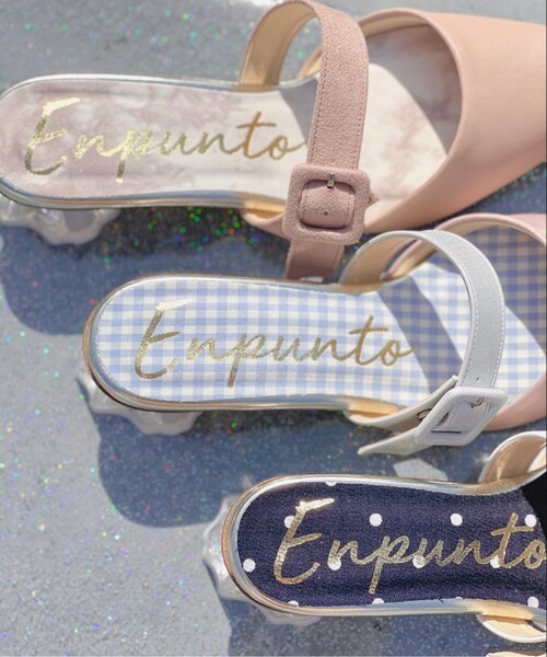 En Punto（エンプント）の「売切終了★【ラス１】クリア変形ミュール（パンプス・レディース・ダークウッド/ネイビー系6/ホワイト系9・S/M/L/LL）」の16枚目の写真