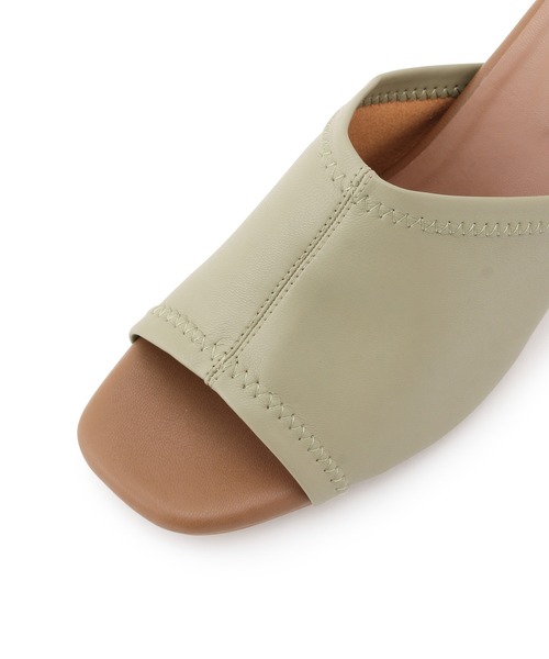 ROPE' PICNIC（ロペピクニック）の「ストレッチアッパー円柱ヒールミュール（サンダル・レディース・ブラック/グリーン系その他2/キナリ/オレンジ系その他4・23.0cm/24.0cm/24.5cm/23.5cm）」の8枚目の写真