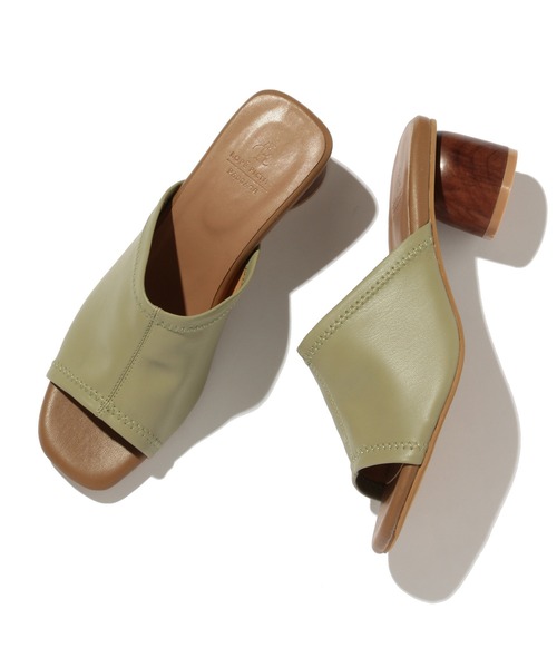 ROPE' PICNIC（ロペピクニック）の「ストレッチアッパー円柱ヒールミュール（サンダル・レディース・ブラック/グリーン系その他2/キナリ/オレンジ系その他4・23.0cm/24.0cm/24.5cm/23.5cm）」の11枚目の写真