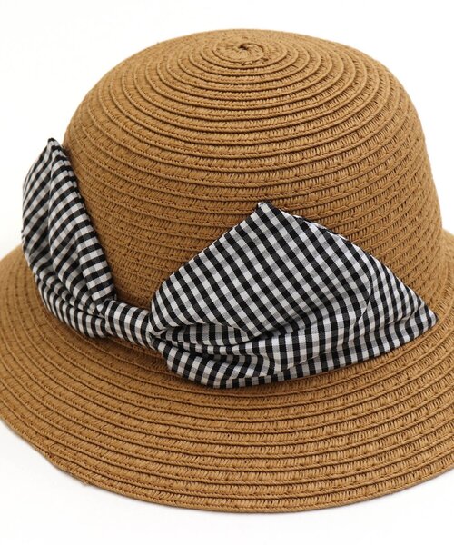 Ampersand（アンパサンド）の「/リボン付きペーパーハット（ハット・キッズ・ブラウン/ベージュ・54/48/50/52/56）」の6枚目の写真