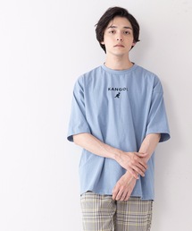 【KANGOL/カンゴール】ワンポイントブランドロゴ刺繍入り ビッグシルエットTシャツ
