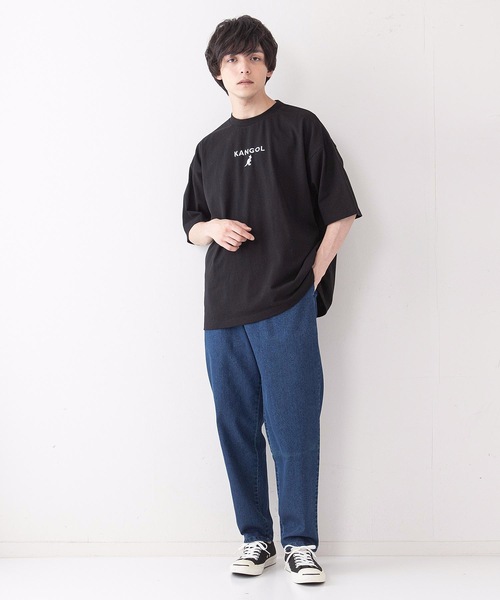 KANGOL（カンゴール）の「【KANGOL/カンゴール】ワンポイントブランドロゴ刺繍入り　ビッグシルエットＴシャツ（Tシャツ/カットソー・メンズ・ベージュ/ホワイト/ブラック/オリーブ/ブルー・LARGE/MEDIUM/X-LARGE）」の12枚目の写真