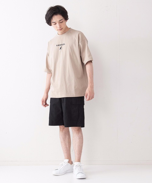 KANGOL（カンゴール）の「【KANGOL/カンゴール】ワンポイントブランドロゴ刺繍入り　ビッグシルエットＴシャツ（Tシャツ/カットソー・メンズ・ベージュ/ホワイト/ブラック/オリーブ/ブルー・LARGE/MEDIUM/X-LARGE）」の17枚目の写真