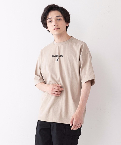 KANGOL（カンゴール）の「【KANGOL/カンゴール】ワンポイントブランドロゴ刺繍入り　ビッグシルエットＴシャツ（Tシャツ/カットソー・メンズ・ベージュ/ホワイト/ブラック/オリーブ/ブルー・LARGE/MEDIUM/X-LARGE）」の19枚目の写真