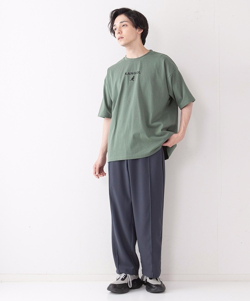 KANGOL（カンゴール）の「【KANGOL/カンゴール】ワンポイントブランドロゴ刺繍入り　ビッグシルエットＴシャツ（Tシャツ/カットソー・メンズ・ベージュ/ホワイト/ブラック/オリーブ/ブルー・LARGE/MEDIUM/X-LARGE）」の22枚目の写真