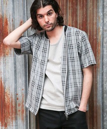 半袖ジップアップシャツブルゾン