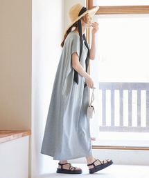 選べる2丈キーネックワンピース