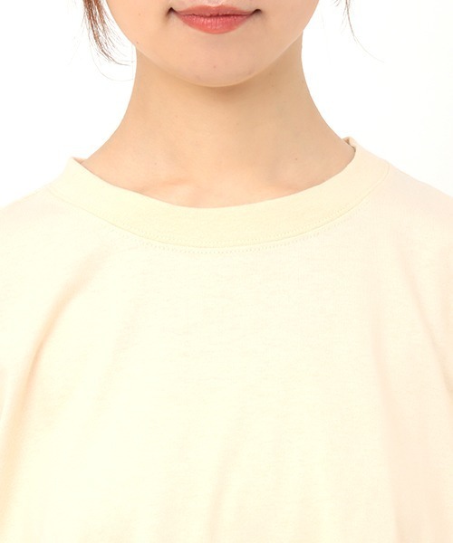 PEANUTS(ピーナッツ)の「スヌーピー ワンポイント刺繍ロングTシャツ(Tシャツ/カットソー・レディース・ブラック/オフホワイト・FREE)」の20枚目の写真