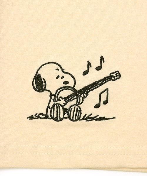 PEANUTS(ピーナッツ)の「スヌーピー ワンポイント刺繍ロングTシャツ(Tシャツ/カットソー・レディース・ブラック/オフホワイト・FREE)」の22枚目の写真