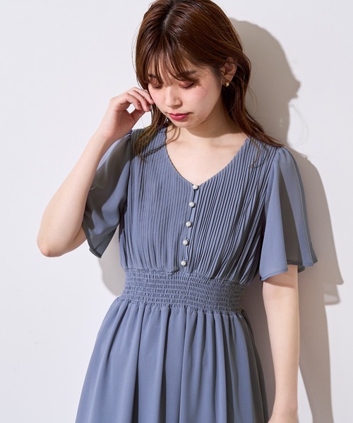 natural couture(ナチュラルクチュール)の「フレアスリーブお上品ワンピース(ワンピース・レディース・ミント/ブルー/ピンクベージュ/その他1/その他2/その他3/ボルドー・FREE)」の12枚目の写真