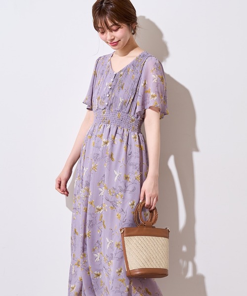 natural couture(ナチュラルクチュール)の「フレアスリーブお上品ワンピース(ワンピース・レディース・ミント/ブルー/ピンクベージュ/その他1/その他2/その他3/ボルドー・FREE)」の9枚目の写真