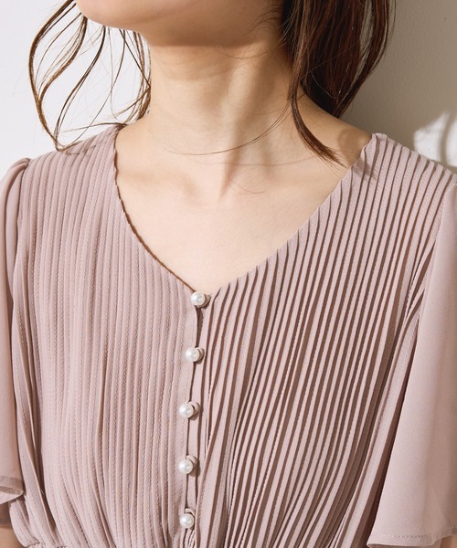 natural couture(ナチュラルクチュール)の「フレアスリーブお上品ワンピース(ワンピース・レディース・ミント/ブルー/ピンクベージュ/その他1/その他2/その他3/ボルドー・FREE)」の11枚目の写真