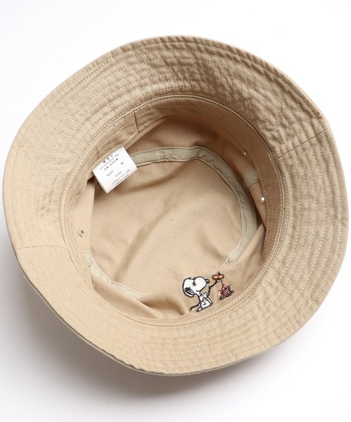 Lee（リー）の「Lee×PEANUTS BUCKET COTTON TWILL バケットハット（ハット・レディース・ベージュ/ブラック・FREE）」の18枚目の写真