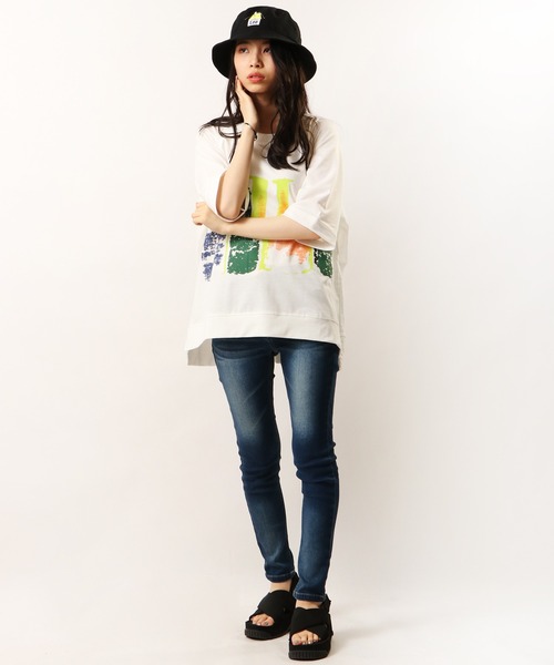 Lee（リー）の「Lee×PEANUTS BUCKET COTTON TWILL バケットハット（ハット・レディース・ベージュ/ブラック・FREE）」の15枚目の写真