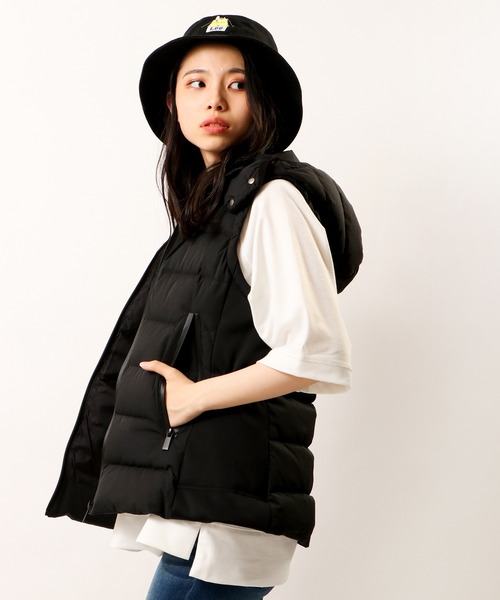 Lee（リー）の「Lee×PEANUTS BUCKET COTTON TWILL バケットハット（ハット・レディース・ベージュ/ブラック・FREE）」の14枚目の写真