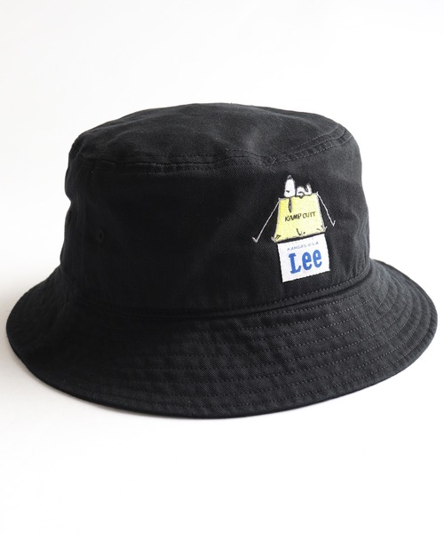 Lee（リー）の「Lee×PEANUTS BUCKET COTTON TWILL バケットハット（ハット・レディース・ベージュ/ブラック・FREE）」の4枚目の写真