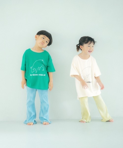 LOWRYS FARM（ローリーズファーム）の「タイダイリブフレアパンツ　954558（その他パンツ・キッズ・グリーン/ブルー/イエロー・110cm/120cm/130cm）」の8枚目の写真