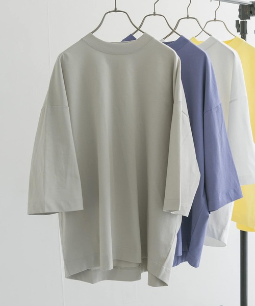 URBAN RESEARCH（アーバンリサーチ）の「ギザリラックスカラーTシャツ（Tシャツ/カットソー・メンズ・ホワイト/グレー系その他/パープル系その他/イエロー系その他・MEDIUM/LARGE）」の3枚目の写真