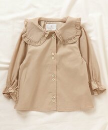 WEB限定 フリル衿シャツコールブラウス