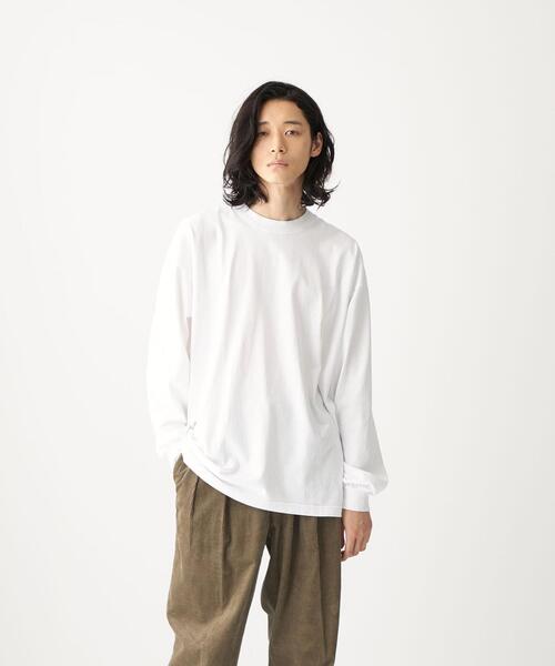 LOS ANGELES APPAREL（ロサンゼルスアパレル）の「【別注】＜LOS ANGELES APPAREL×CITEN＞カスタムテーパード Tシャツ（Tシャツ/カットソー・メンズ・ベージュ/オフホワイト/ライム・L/XL）」の2枚目の写真