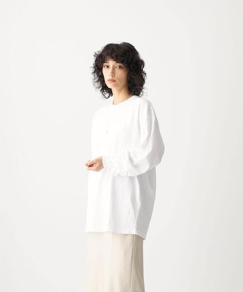 LOS ANGELES APPAREL（ロサンゼルスアパレル）の「【別注】＜LOS ANGELES APPAREL×CITEN＞カスタムテーパード Tシャツ（Tシャツ/カットソー・メンズ・ベージュ/オフホワイト/ライム・L/XL）」の9枚目の写真