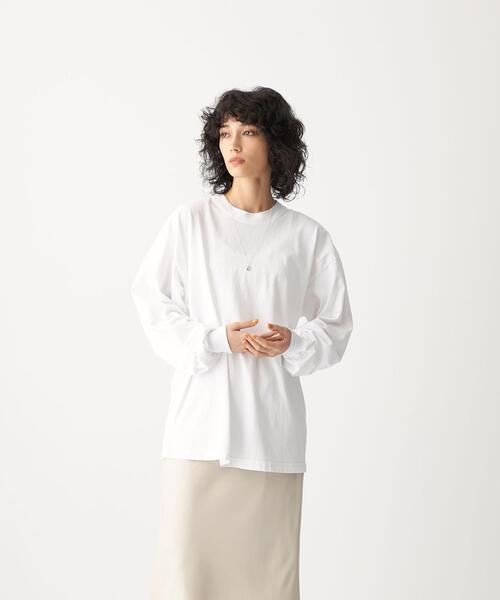 LOS ANGELES APPAREL（ロサンゼルスアパレル）の「【別注】＜LOS ANGELES APPAREL×CITEN＞カスタムテーパード Tシャツ（Tシャツ/カットソー・メンズ・ベージュ/オフホワイト/ライム・L/XL）」の10枚目の写真