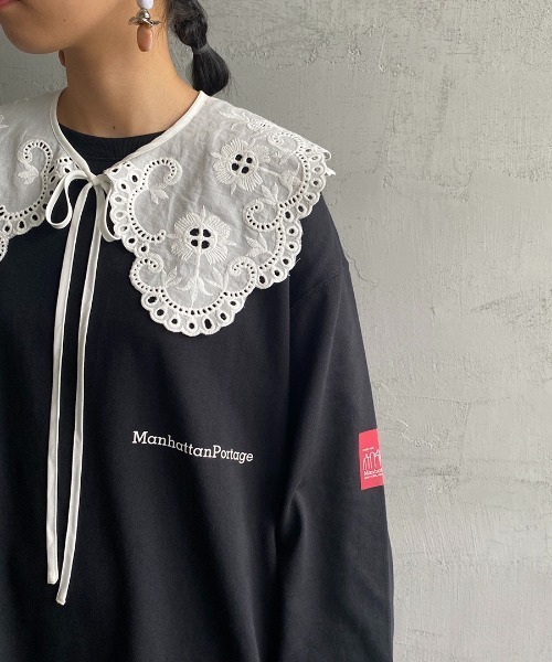 Manhattan Portage（マンハッタンポーテージ）の「[MANHATTAN PORTAGE/マンハッタンポーテージ] 別注 バックフォトプリントロンＴ（Tシャツ/カットソー・レディース・ホワイト/テラコッタ/ブラック・S/M/L/XL）」の13枚目の写真