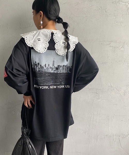 Manhattan Portage（マンハッタンポーテージ）の「[MANHATTAN PORTAGE/マンハッタンポーテージ] 別注 バックフォトプリントロンＴ（Tシャツ/カットソー・レディース・ホワイト/テラコッタ/ブラック・S/M/L/XL）」の22枚目の写真