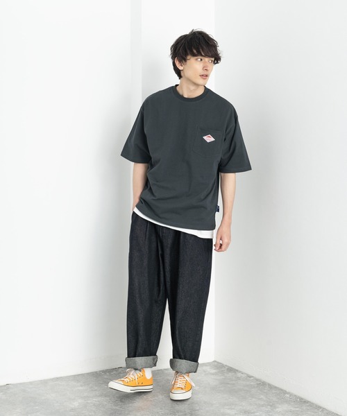 PEN FIELD（ペンフィールド）の「PENFIELD ペンフィールド ワンポイントロゴ 半袖 ポケTee（Tシャツ/カットソー・メンズ・ホワイト/ブラック/チャコール/グリーン/オートミール/ネイビー/ブルー・M/L/XL）」の19枚目の写真