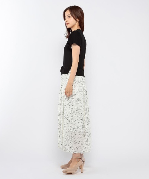 ワンピース Mischサテン切替ニットワンピース ワンピース Misch Masch ミッシュマッシュ のファッション