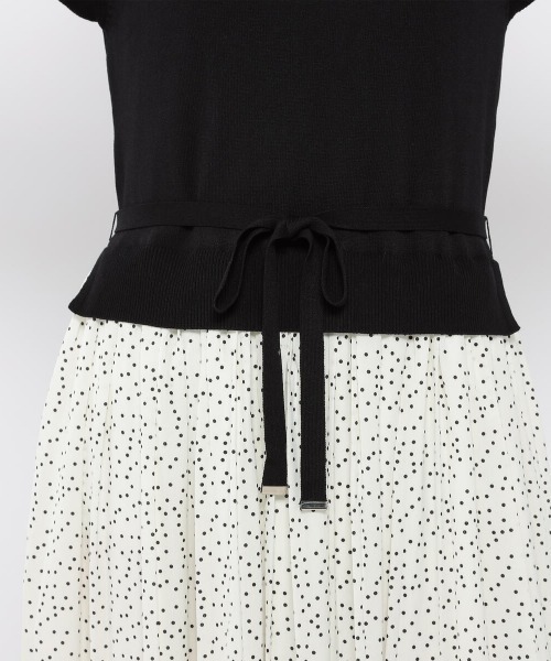 ワンピース Mischサテン切替ニットワンピース ワンピース Misch Masch ミッシュマッシュ のファッション