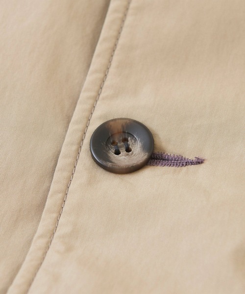 CUBE SUGAR（キューブシュガー）の「綿ナイロンフリースノーカラーリバーシブルジャケット（ノーカラージャケット・レディース・ネイビー/カーキ/ベージュ/ピンク・M）」の18枚目の写真