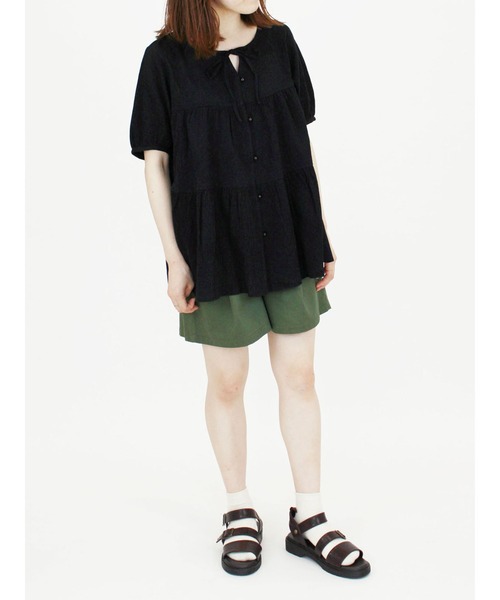 ehka sopo（エヘカソポ）の「タックショートパンツ（その他パンツ・レディース・ベージュ/カーキ/キナリ・ﾌﾘ-）」の6枚目の写真