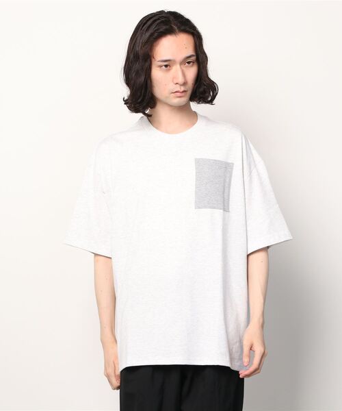 RELAXFIT（リラックスフィット）の「RELAXFIT/リラックスフィット　別注 Pocket T-shirt　ポケットTシャツ（Tシャツ/カットソー・メンズ・ホワイト/ライトグレー/イエロー/ブルー/グリーン/サンドベージュ・FREE）」の3枚目の写真