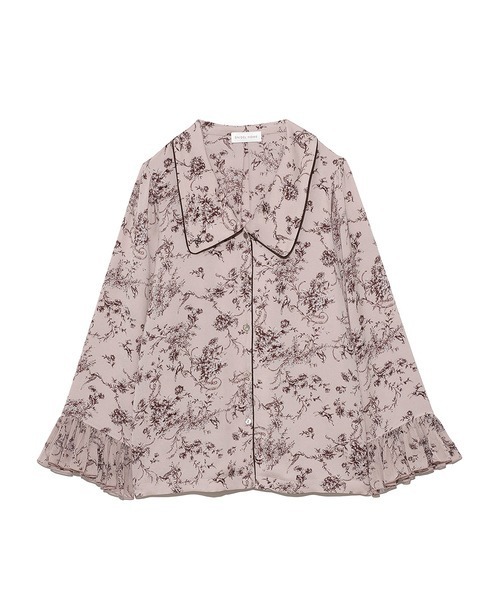 SNIDEL HOME(スナイデルホーム)の「プリーツドッキングトップス(ルームウェア/パジャマ・レディース・ブラック/モカ/ライトベージュ・FREE)」の3枚目の写真