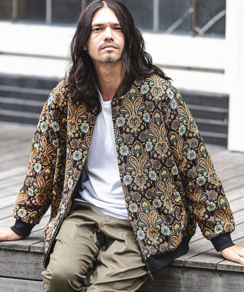 CAMBIO（カンビオ）の「mj8121-Black Base Gobelin Over size Blouson