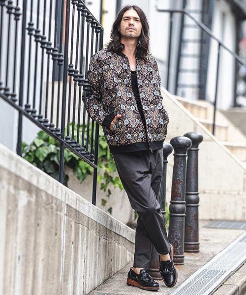 CAMBIO（カンビオ）の「mj8121-Black Base Gobelin Over size Blouson 