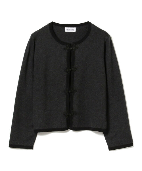 BEAMS BOY（ビームスボーイ）の「BEAMS BOY / 12ゲージ チャイナ トリム カーディガン（カーディガン/ボレロ・レディース・ピンク/チャコールグレー・1/2）」の11枚目の写真