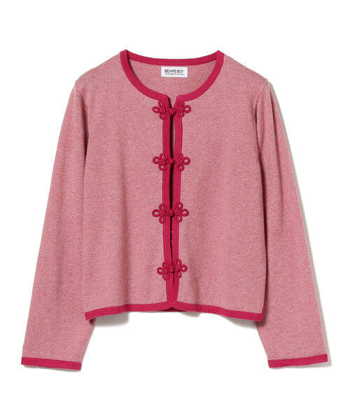BEAMS BOY（ビームスボーイ）の「BEAMS BOY / 12ゲージ チャイナ トリム カーディガン（カーディガン/ボレロ・レディース・ピンク/チャコールグレー・1/2）」の13枚目の写真