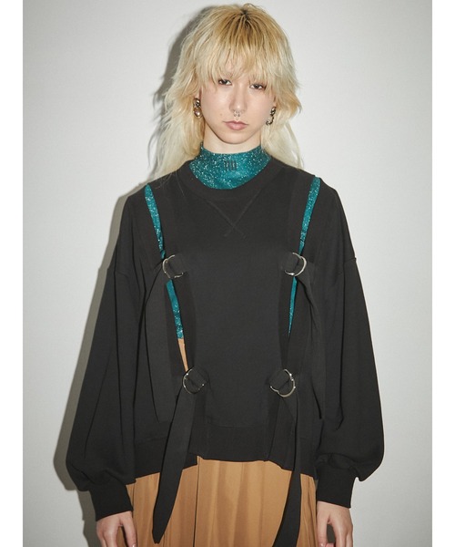 PAMEO POSE（パメオポーズ）の「Non Restricting Top（スウェット・レディース・ホワイト/ブラック/ブラウン・FREE）」の3枚目の写真