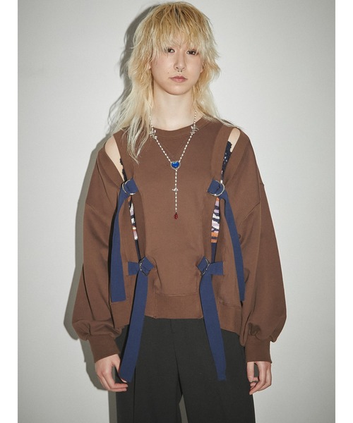 PAMEO POSE（パメオポーズ）の「Non Restricting Top（スウェット・レディース・ホワイト/ブラック/ブラウン・FREE）」の9枚目の写真