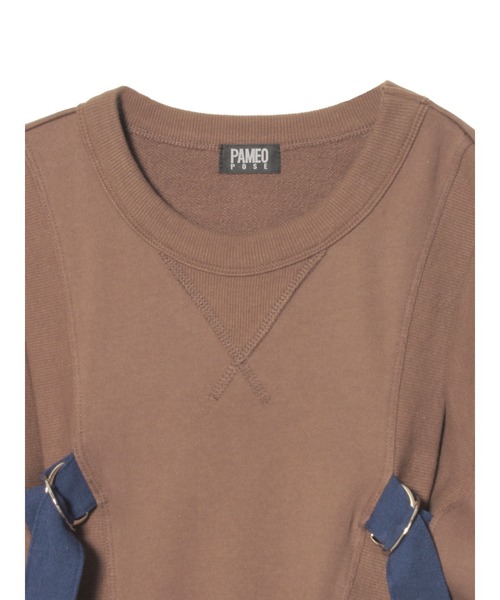 PAMEO POSE（パメオポーズ）の「Non Restricting Top（スウェット・レディース・ホワイト/ブラック/ブラウン・FREE）」の11枚目の写真